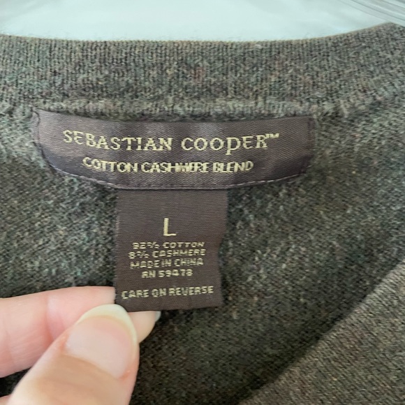 Men Cotton Cashmere Blend Sweater - Picture 5 of 5